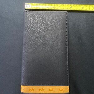 Real Tree Men's Black Secretary Wallet 6 CC/1 ID Slot/3 Money Slots